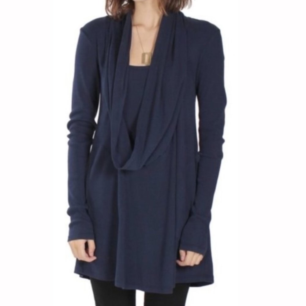 Prairie Underground Your Orbit Cowl Tunic Navy Small